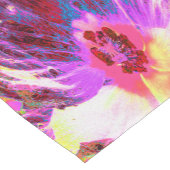 Psychedelic Trippy Rainbow-kleuren Hibiscus Flower Korte Tafelloper (Hoek)