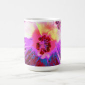 Psychedelic Trippy Rainbow-kleuren Hibiscus Flower Magische Mok (Midden)