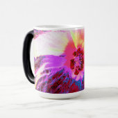 Psychedelic Trippy Rainbow-kleuren Hibiscus Flower Magische Mok (Voorkant links)