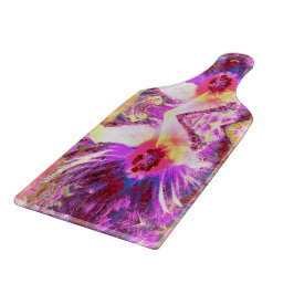 Psychedelic Trippy Rainbow-kleuren Hibiscus Flower Snijplank