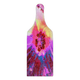 Psychedelic Trippy Rainbow-kleuren Hibiscus Flower Snijplank