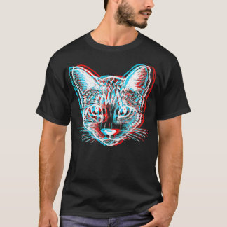 Psychedelic Trippy Rave Cat Abstract Vaporwave Gif T-shirt