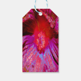 Psychedelic Trippy Retro Red Hibiscus Flower Cadeaulabel