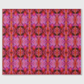 Psychedelic Trippy Retro Red Hibiscus Flower Cadeaupapier (Vlak)