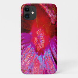 Psychedelic Trippy Retro Red Hibiscus Flower Case-Mate iPhone Case