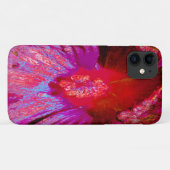 Psychedelic Trippy Retro Red Hibiscus Flower Case-Mate iPhone Case (Achterkant (horizontaal))