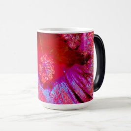 Psychedelic Trippy Retro Red Hibiscus Flower Magische Mok