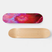 Psychedelic Trippy Retro Red Hibiscus Flower Persoonlijk Skateboard (Horizontaal)