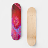 Psychedelic Trippy Retro Red Hibiscus Flower Persoonlijk Skateboard (Voorkant)