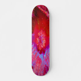 Psychedelic Trippy Retro Red Hibiscus Flower Persoonlijk Skateboard