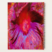 Psychedelic Trippy Retro Red Hibiscus Flower Planner (Achterkant)