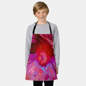 Psychedelic Trippy Retro Red Hibiscus Flower Schort (Gedragen)