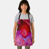 Psychedelic Trippy Retro Red Hibiscus Flower Schort (Insitu)