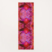 Psychedelic Trippy Retro Red Hibiscus Flower Yogamat (Voorkant)