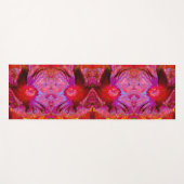 Psychedelic Trippy Retro Red Hibiscus Flower Yogamat (Voorkant (horizontaal))