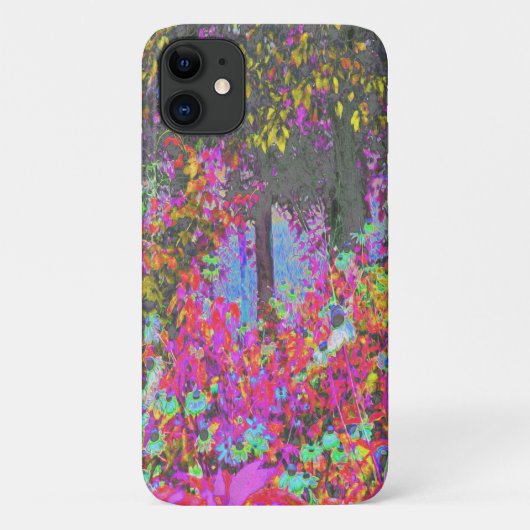 Psychedelic Tropical Festival Garden Sunrise Case-Mate iPhone Case (Achterkant)