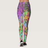 Psychedelic Tropical Festival Garden Sunrise Leggings (Achterkant)