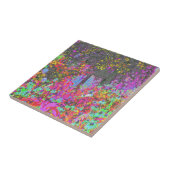 Psychedelic Tropical Festival Garden Sunrise Tegeltje (Zijkant)