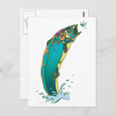 Psychedelic Trout Vist Briefkaart (Voorkant / Achterkant)