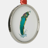 Psychedelic Trout Vist Metalen Ornament (Rechts)