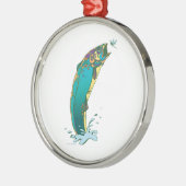 Psychedelic Trout Vist Metalen Ornament (Links)