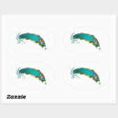 Psychedelic Trout Vist Ovale Sticker (Vel)