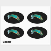 Psychedelic Trout Vist Ovale Sticker (Vel)