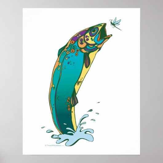 Psychedelic Trout Vist Poster (Voorkant)