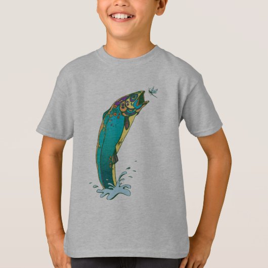 Psychedelic Trout Vist T-shirt (Voorkant)