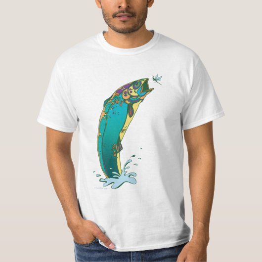 Psychedelic Trout Vist T-shirt (Voorkant)