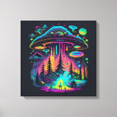 Psychedelic UFO Fantasy Kunst Canvas Afdruk (Voorkant)