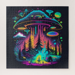 Psychedelic UFO Fantasy Kunst Legpuzzel