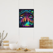 Psychedelic UFO Fantasy Kunst Poster (Keuken)