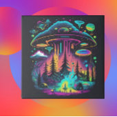 Psychedelic UFO Fantasy Kunst Poster