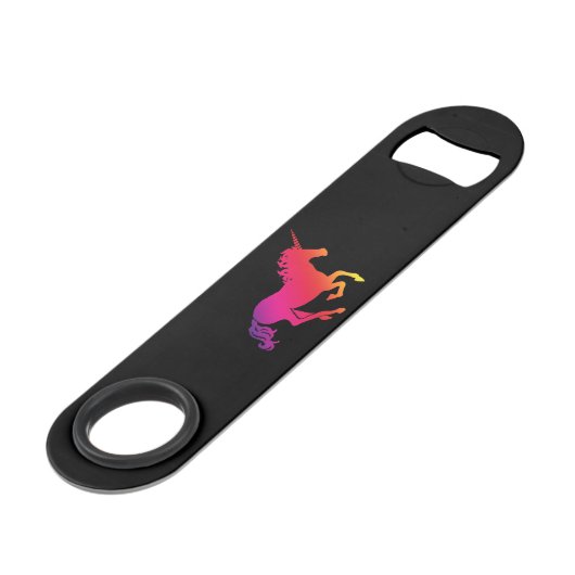 Psychedelic Unicorn Bar - sleutel Speed Flessenopener (Achterkant Gekanteld)