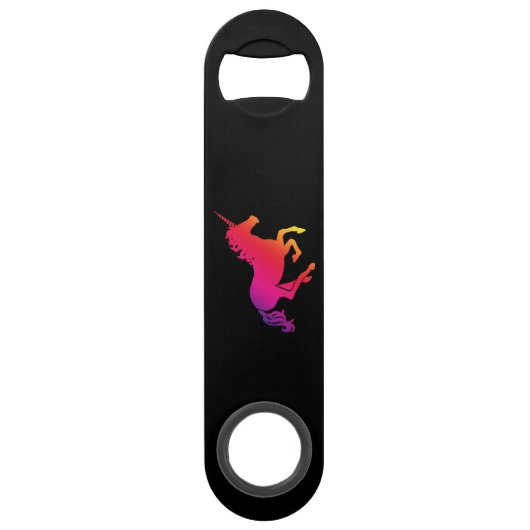 Psychedelic Unicorn Bar - sleutel Speed Flessenopener (Voorkant)