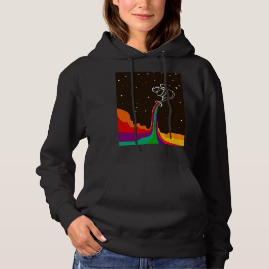 Psychedelic Universe Colour Rainbow Space Abstract Hoodie (Voorkant)