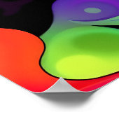 Psychedelic Vibrant Colorful Retro Mushrooms Poster (Hoek)