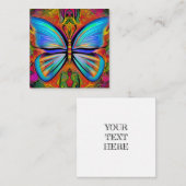 Psychedelic Vibrant Colors Butterfly Painting Notitiekaartje (Voorkant / Achterkant)