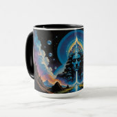 Psychedelic Vintage Sci-fi Mug Mok (Voorkant links)