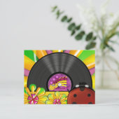 Psychedelic Vinyl Record persoonlijke Briefkaarten (Staand voorkant)