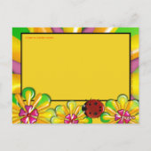 Psychedelic Vinyl Record persoonlijke Briefkaarten (Achterkant)