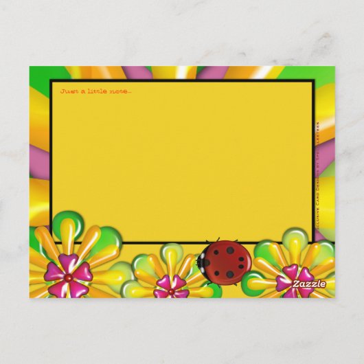 Psychedelic Vinyl Record persoonlijke Briefkaarten (Achterkant)