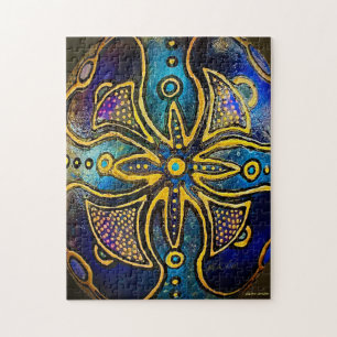 Psychedelic Violet Puzzle door Julie Ann Stricklin Legpuzzel