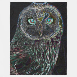 Psychedelic Vision Owl Spirit Animal Totem Fleece Deken