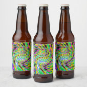 Psychedelic vortex bier etiket (Flessen)