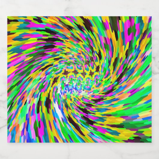 Psychedelic vortex bier etiket (Enkel label)