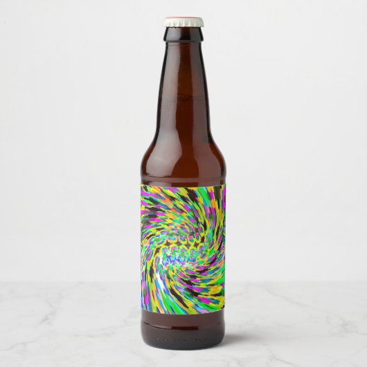 Psychedelic vortex bier etiket (Voorkant)