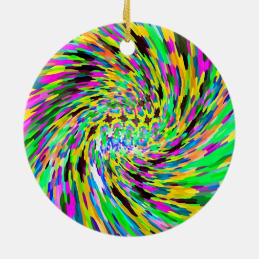 Psychedelic vortex keramisch ornament (Achterkant)