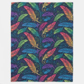 Psychedelic Vortex Leaves Fleece Blanket (Voorkant)